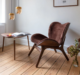 A Conversation Piece Lounge Chair Low dark oak white